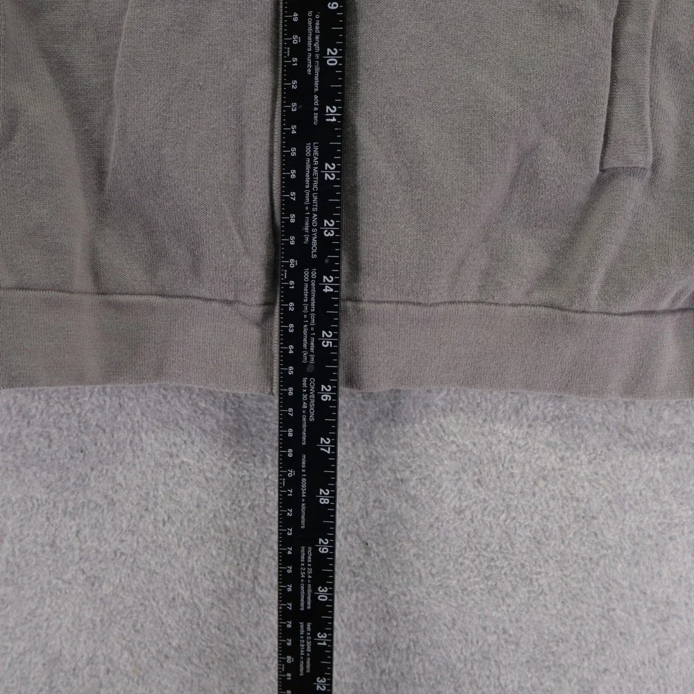 Banana Republic Hoodie Mens Large Full Zip Knit Jacket Gray‎ White Long Sleeve